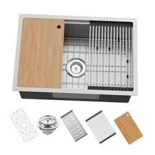 Kitchen Sink Workstation,28"x19" Stainless Steel Undermount 28x19 Stainless