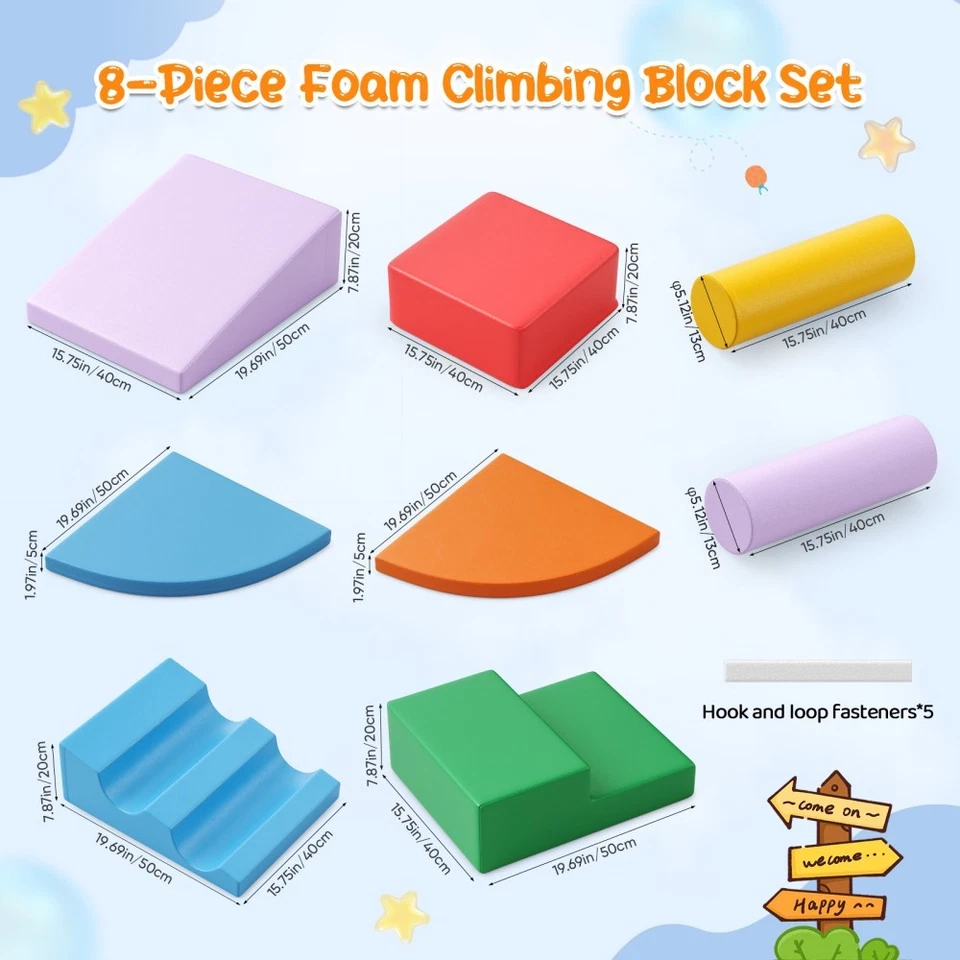 8 TLG Softbausteine Großbausteine Riesenbausteine Schaumstoffbausteine Bauklötz - Bild 3 von 4