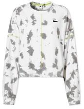 Nike Tie Dye Oversized women s XS pullover Crew Sweatshirt white Gray Hoodie