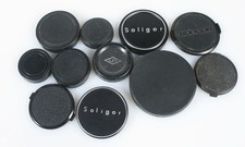 LENS CAPS VARIOUS SIZES AND VARIOUS STYLES - LOT OF 12