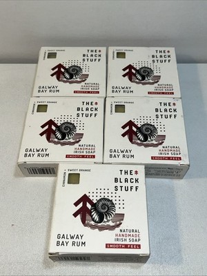 5 New The Black Stuff Galway Bay Run Bar Soap Slightly Damaged Boxes
