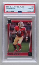2021 Panini Clearly Donruss Rated Rookie Trey Lance #54 PSA 8 1i0n