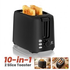 Salter Deco 2 Slice Toaster Wide Slot Black Kitchen 900W 7 Browning Levels