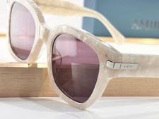 AMIRI Pearl White Acetate Cat Eye Sunglasses Purple Gradient Lenses New