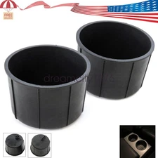 2pcs Fits Ford F150 2009-2014 Rear Center Console Cup Holder Rubber Insert New