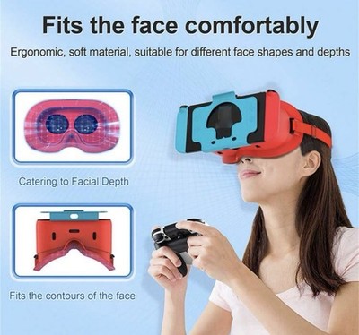New Upgraded VR Headset for Nintendo Switch and Switch OLED Video Game Console