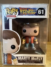 Funko Pop Back To The Future #61 Marty Mcfly Used Protector Included Box Damage