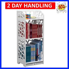 3 Tier Bookshelf, Small Bookcase for Small Spaces, Narrow Thin Book Shelf for...