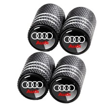 Tire Valve Stem Caps For Audi S3 A3 Rs3 A4 A5 A6 A7 Rs7 A8 Q3 Q5 Q7 Black-5
