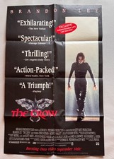 The Crow Movie Review Poster a 1994 home media release 26"x40" Brandon Lee