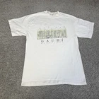 Vintage Gaudi Barcelon Shirt Mens L White a Building Graphic Tee Heavy-T Hanes