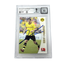 Robert Lewandowski Signed 2013-14 Topps Chrome Bundesliga #58 - BGS 9 AUTO 10
