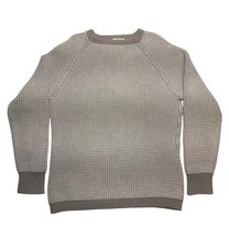 Vintage Meggi Hand Loomed Wool Sweater Made In Germany Fisherman Knit Beige XL*