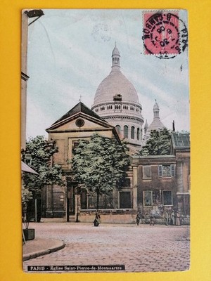CPA PARIS KIRCHE SAINT PIERRE von MONTMARTRE Sacré-Coeur geschrieben an Gilberte ROYER