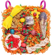 Bird Toys for Small  Medium Parrots - Natural Foraging  Shredding Cage Hanging