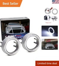 Angel Eye Halo Rings With Silver Mounting Shrouds - Easy Retrofit For Headlights