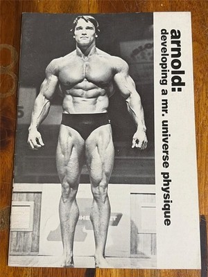Arnold Schwarzenegger DEVELOPING A MR UNIVERSE PHYSIQUE bodybuildin booklet 1977