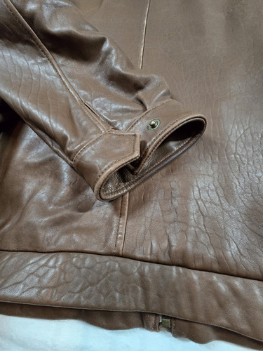 Jos A Bank Signature Collection Soft Brown Leather Bomber Jacket Full Zip XXLT - Picture 3 of 13