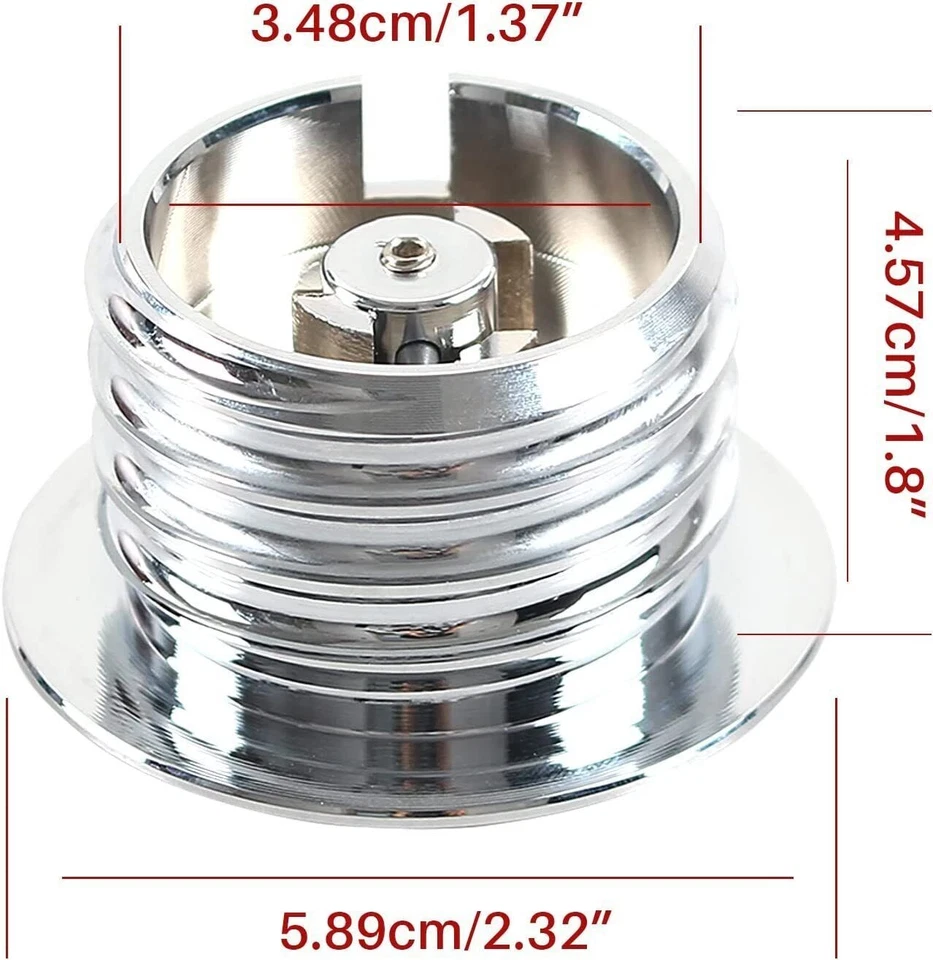 Aluminium Motorcycle Flush Mount PopUp Fuel Tank Gas Cap Vent For Harley Softail Foto 2 de 4