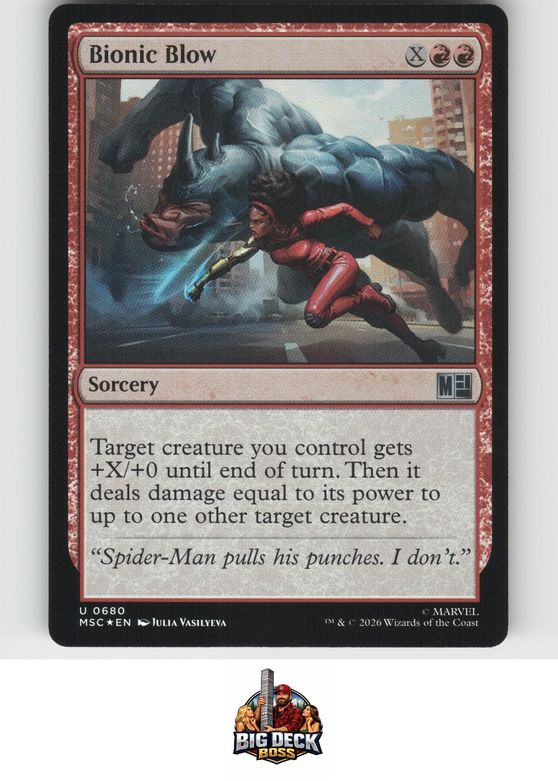 Bionic Blow Commander: Marvel Super Heroes Uncommon 680 Foil MTG Lightly Played