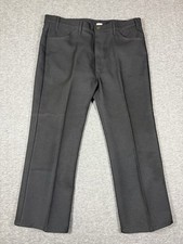 Vintage Levis 517 Pants Mens 42x30 Black Bootcut Polyester 90's USA Made