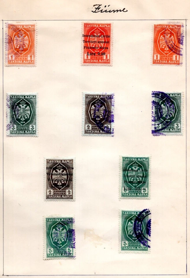 ITALY FIUME 1916-1945 SPECIALIZED COLLECTION OF 76 REVENUES MINT & USED - Image 3 of 4