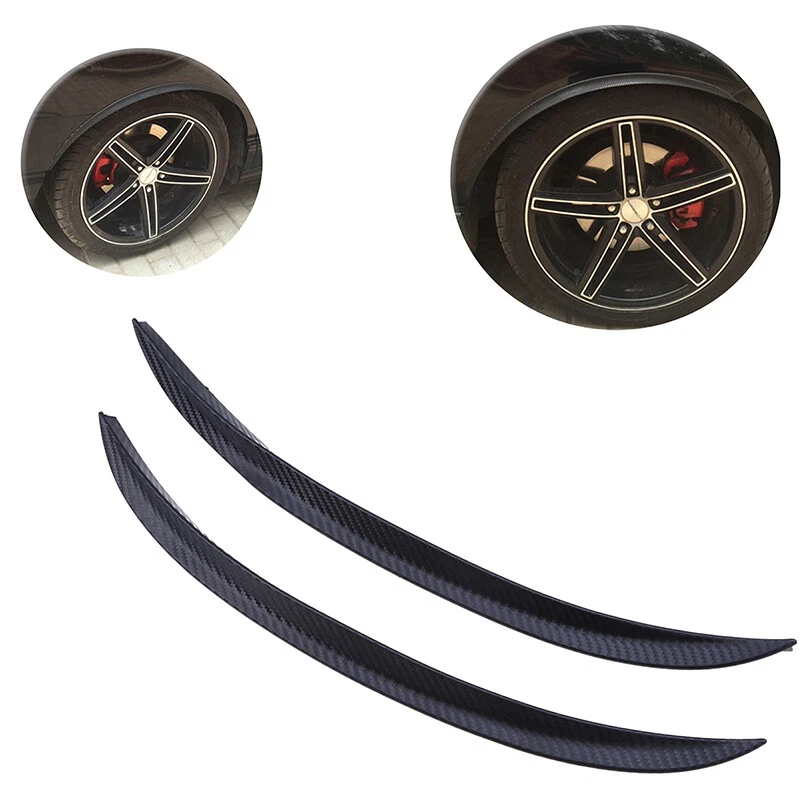 Rueda de fibra de carbono cejas labios guardabarros llamaradas protector tira recorte universal Foto 2 de 4