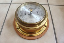 DEKORATIVES D&Auml;NISCHES SCHIFFS-BAROMETER AUF BRETT "VIKING" #11459