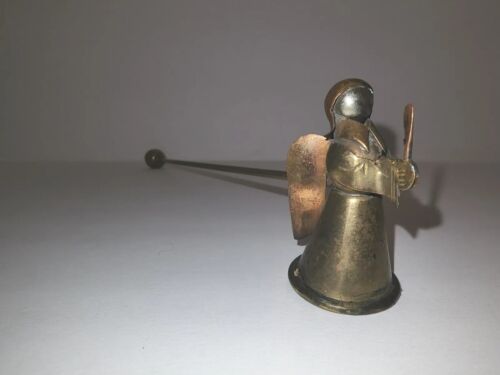 Vintage Copper And Brass Angel Candle Snuffer Christmas Decor 11"  Cherub MCM - Picture 1 of 4