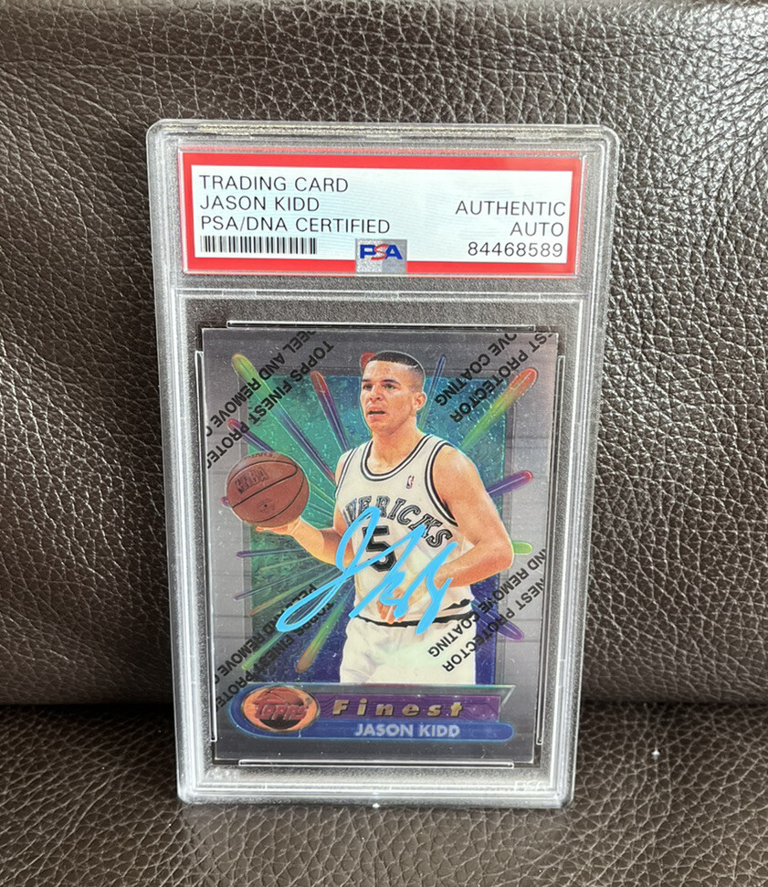 Jason Kidd Signed 1995 Topps Finest Rookie Card w/ Coating #286 Psa/Dna  Slabbed | eBay