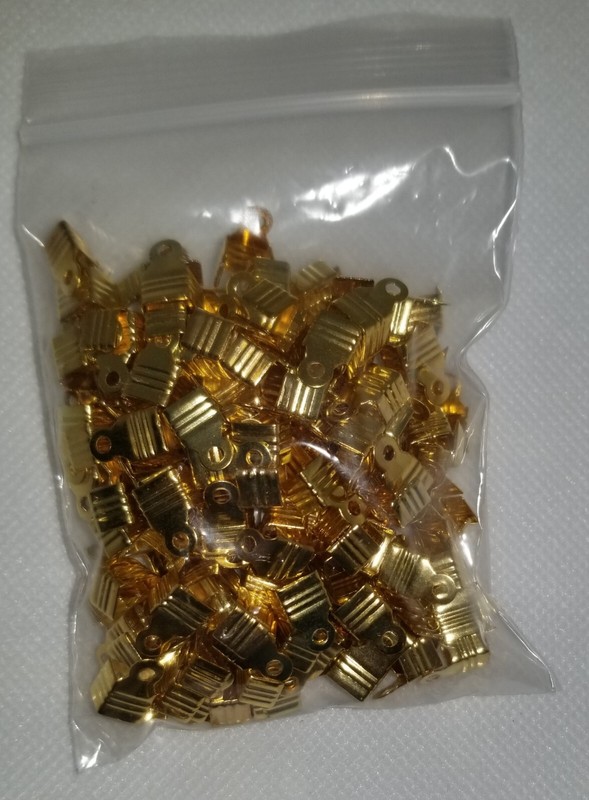 USA Seller 200pc Gold Cord Ends 8x11mm