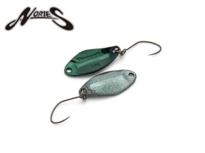Nories Masukuroto Weeper Trout Spoon | 1,5g | #073 Smoke-Glitter/Grün-Metallic