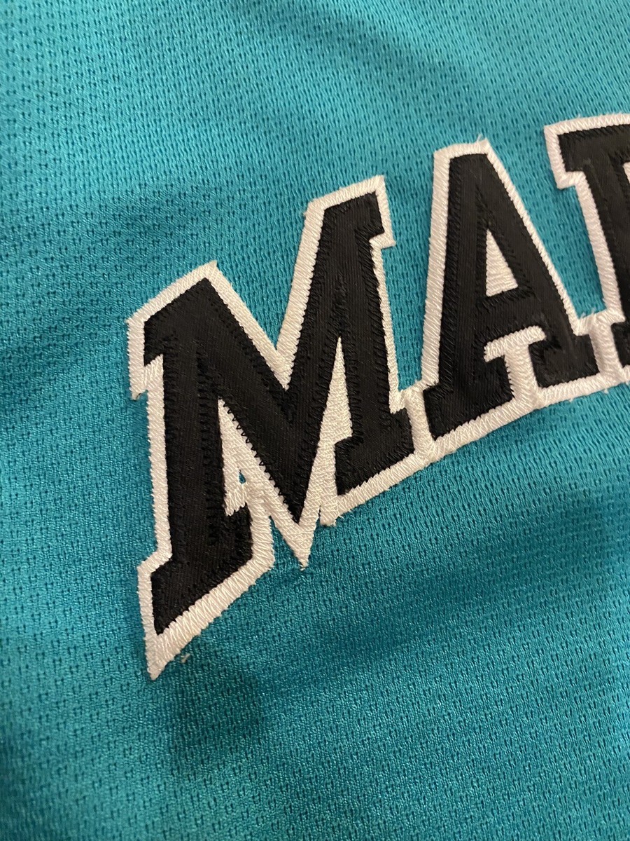 Vintage Starter Florida Marlins Sewn Jersey Mens XL Teal MLB Miami