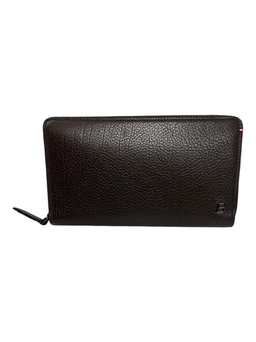 Bally バリー 長財布 TASYO 271 Chocolate Calf Bally Balen 6218474 Travel Wallet Brown Calf Grained Leather MSRP