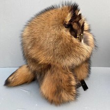Men's Full Covered Real Natural Raccoon Fur Hat Russian Ushanka Hat Trapper Hat
