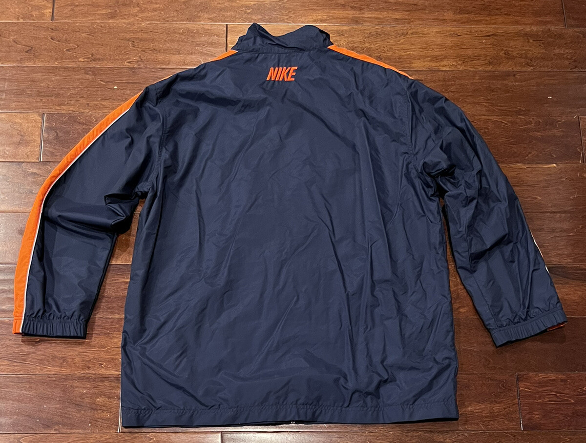 Nike Blue Orange Striped 2 Pocket Mens 2XL Fleece Lined