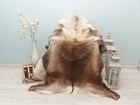 Scandinavian Real Reindeer Throw Rug Natural Reindeer Hide Fur Hunting Room Deco