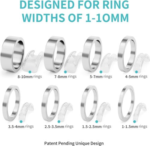 Ring Sizer Adjuster for Loose Rings 8 Pack 8 Sizes Ring Size Adjuster, Invisible - Picture 4 of 6