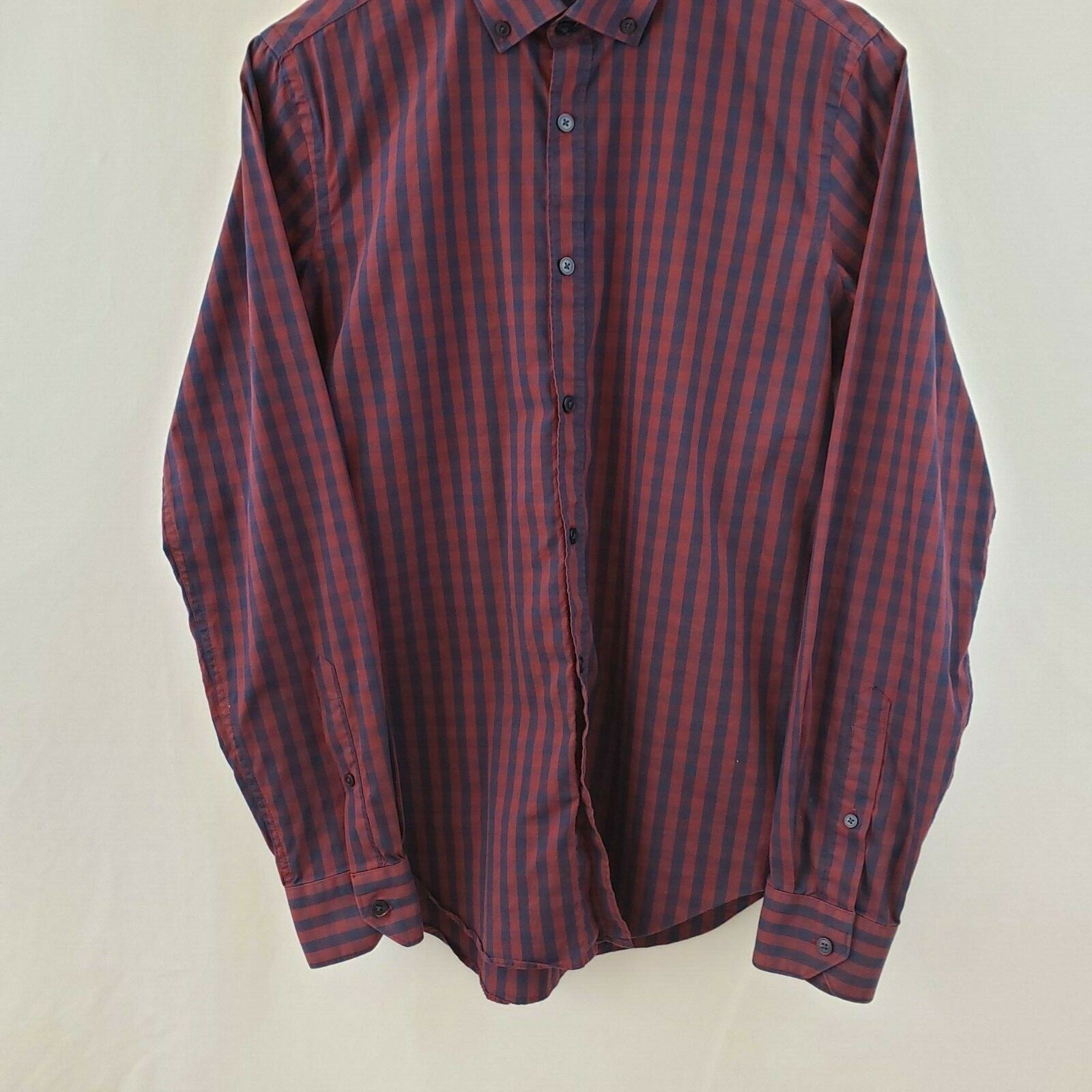 Zara Man Super Slim Fit Button Down Shirt Mens Sz Med… Gem