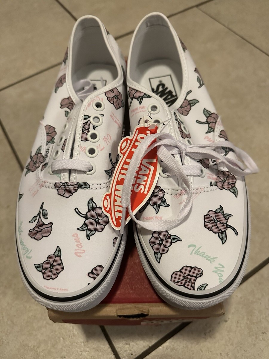 Shoes Thank You Floral Authentic NWT VANS Authentic Women's Size