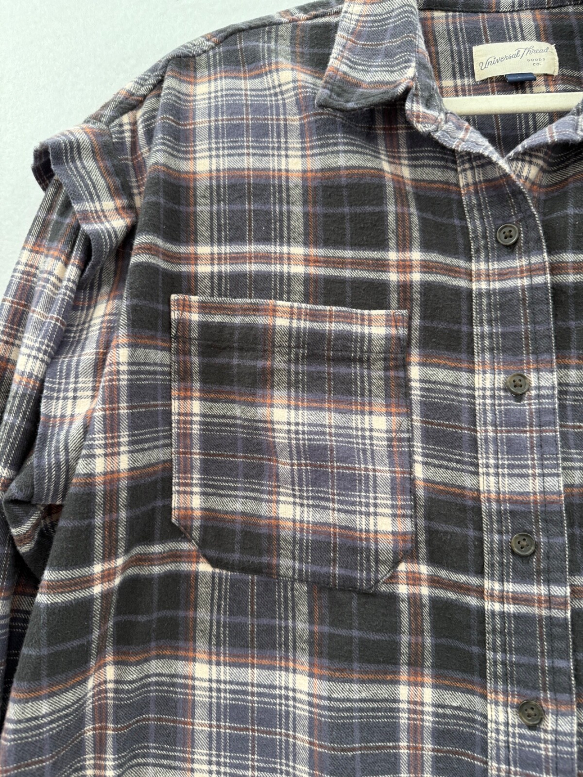 Universal Thread Flannel Button Up TOP Cropped Ru… - image 9