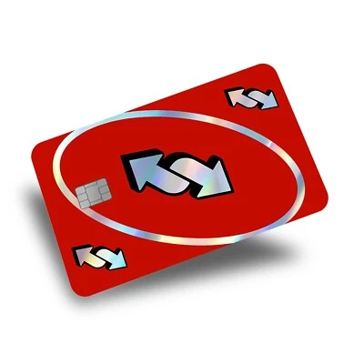 TECHWRAP UNO Reverse Card Holographic Credit Card Skin/Credit Card Sticker Decal Red