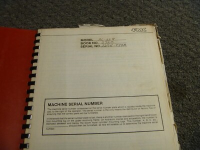 FMC Link-Belt HC-238 Truck Crane Parts Catalog Manual S/N 22G5-438A