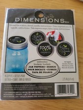 Dimensions Embroidery Kit For Mason Jars Toppers - 4 In Kit - New Sealed