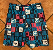 True VTG Quiksilver Swim Trunks SZ M Boardshorts 80  s Surf