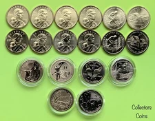 ALL 18 Sacagawea Special Release Coins w12 Satin, 5 Enhanced & 1 Reverse Proof