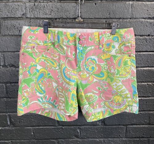 LILLY PULITZER Paisley Print Clifton Denim Shorts - Picture 1 of 2