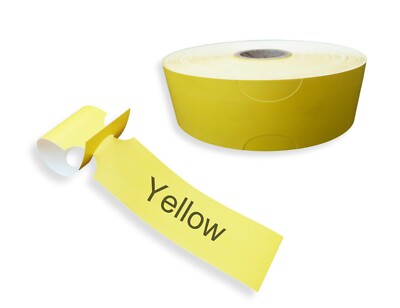 250 x Roll yellow tags wrap around coded poly identification markers food tree