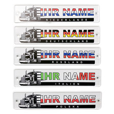 1 Stück Namenschild Truckerschild  LKW  Autofahrer Blechschild Funschild Werbung