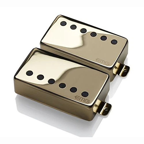 EMG 57/66 Bridge Neck Humbucker Pickup Set w/ Long Shaft Gibson Les Paul Gold